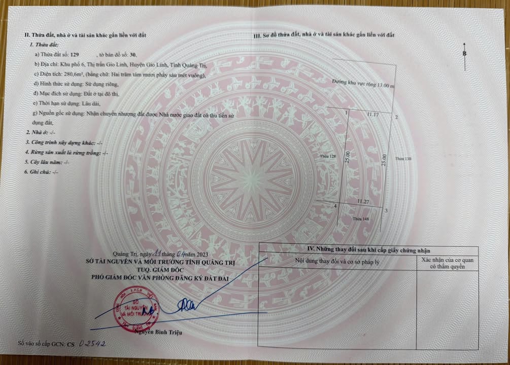 Đất Nền An Cư Gio Linh 275m² - Sổ Đỏ Rõ Ràng, Giá Tốt