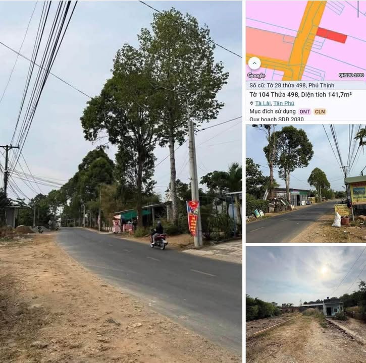 Đất mặt tiền Tà Lài Tân Phú 145m² giá 610 triệu - Sổ hồng sẵn