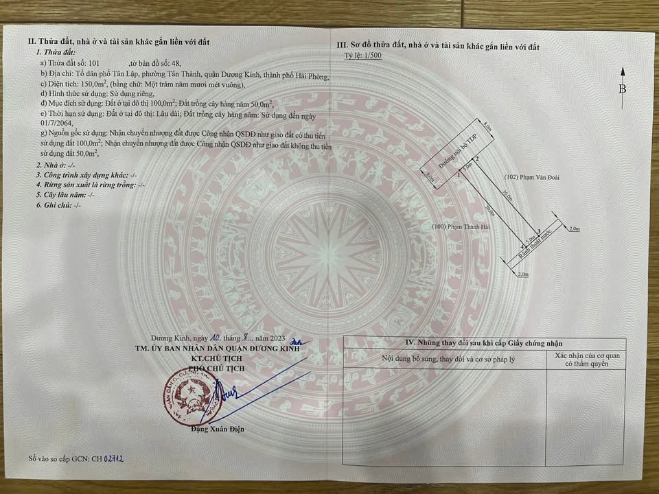 Đất nền Dương Kinh 150m² giá 1 tỷ - Sổ đỏ chính chủ sẵn sàng!