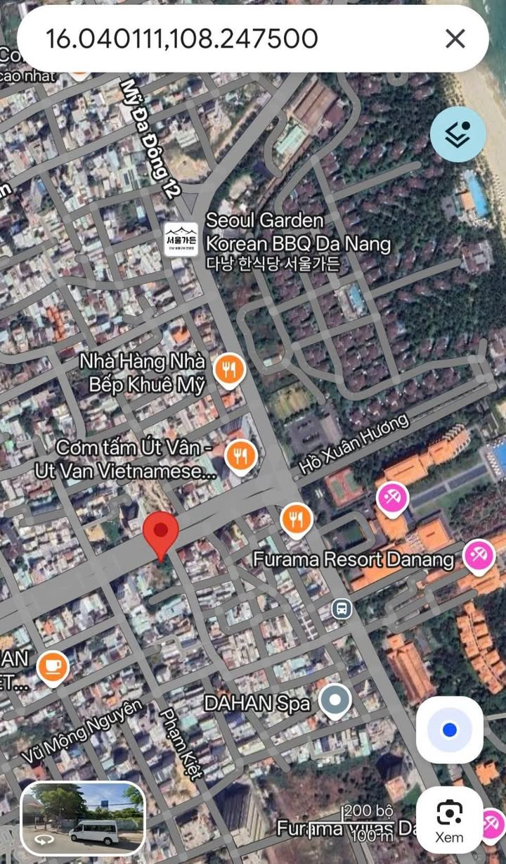 Bán đất lô góc 2MT Hồ Xuân Hương 1890m² - Vị trí đắc địa ven biển!