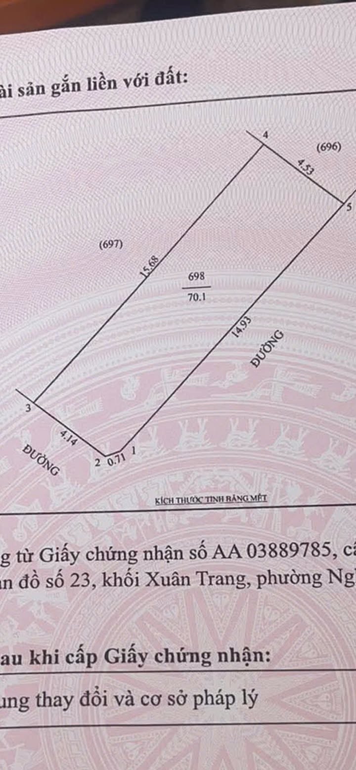 Đất nền Thành phố Vinh 70m² giá 3 tỷ - Sổ đỏ chính chủ!