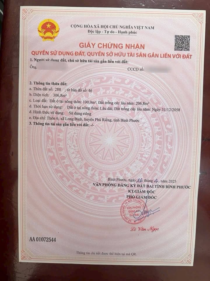 Đất nền Phú Riềng 231m² chỉ hơn 200 triệu - Sổ đỏ chính chủ