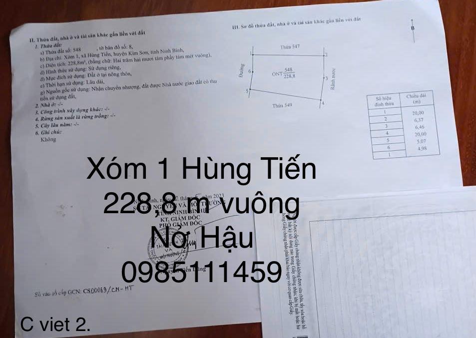 Đất nền Xóm 1 Kim Định 228m² - Nở hậu tài lộc, xây dựng tự do!