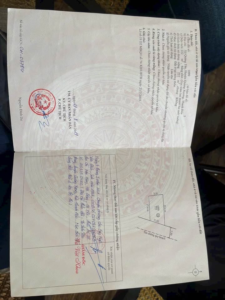 Đất Nền 222m² Mặt Tiền Nguyễn Văn Bích - Quảng Xương, Thanh Hóa - Giá 2.88 Tỷ