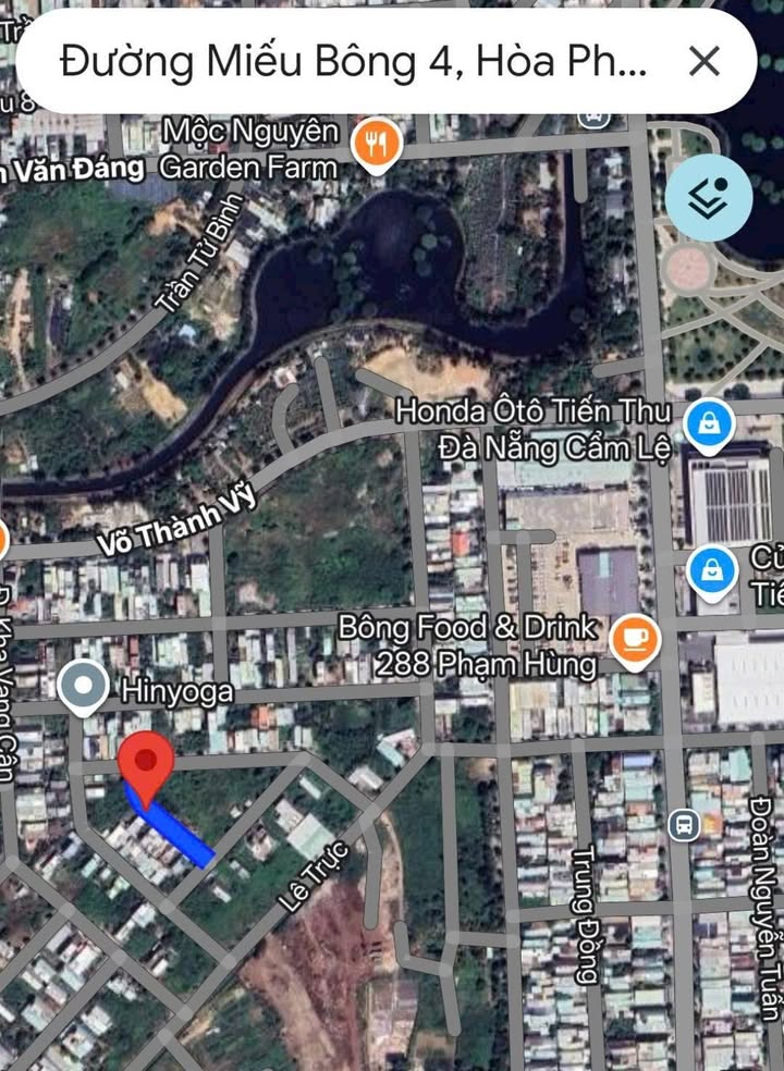 Đất nền Hòa Xuân 92m² view công viên, hướng Đông Bắc - Giá 4.35 tỷ