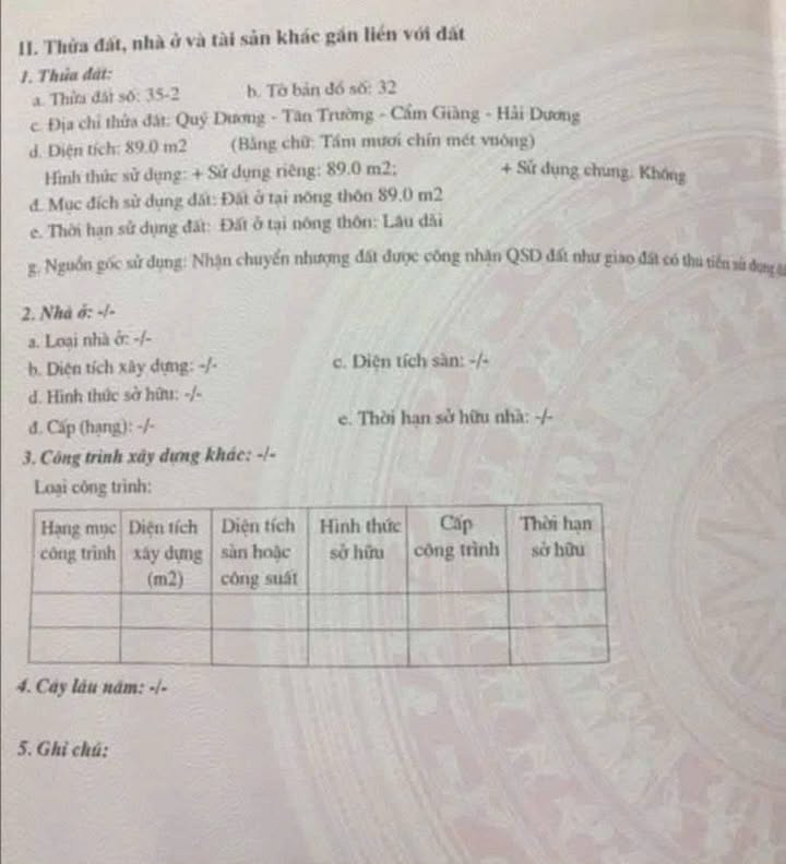 Đất nền Cẩm Giàng 89m² - Tiềm năng tăng giá cực lớn tại Hải Dương!