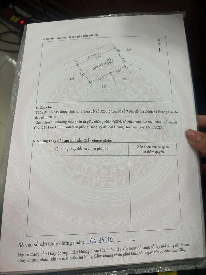 Đất nền Hoằng Lưu Hoằng Hóa 216m² giá 499 triệu - Sổ đỏ chính chủ!