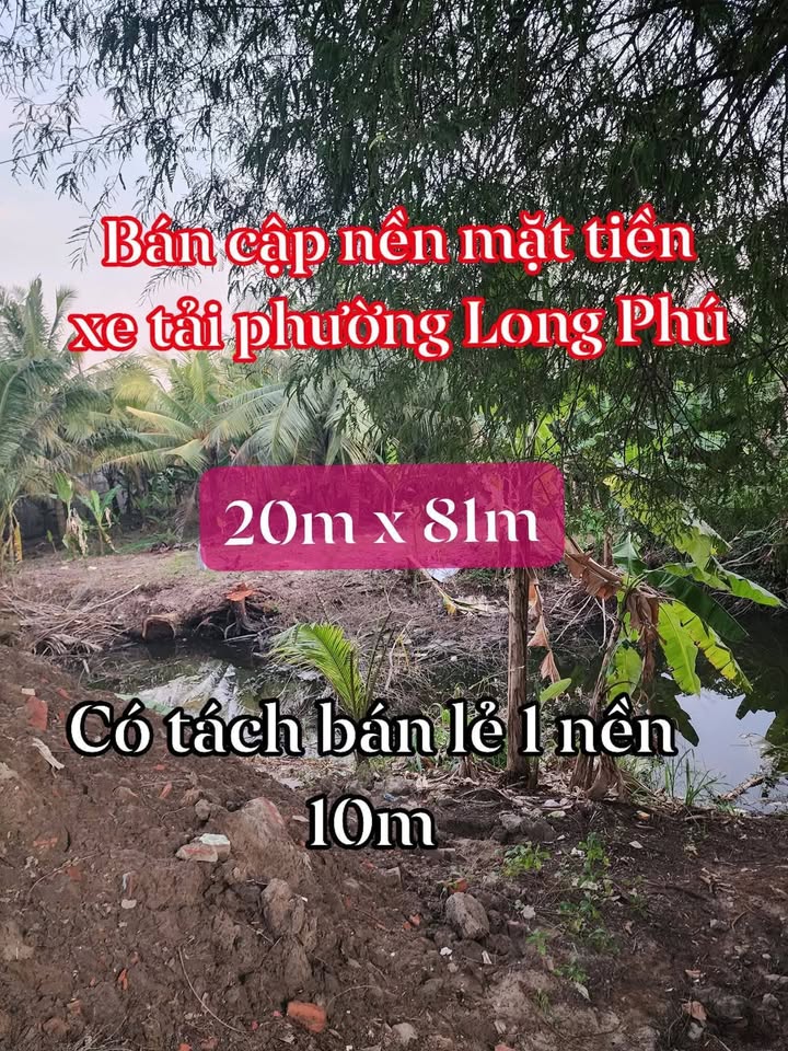 Bán Gấp Nền Đất Mặt Tiền 814m² Phường Long Phú, An Giang - Sổ Riêng