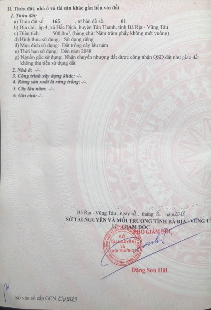 Đất nền Hắc Dịch Phú Mỹ 500m² giá 2.2 tỷ - Tiềm năng tăng giá cao