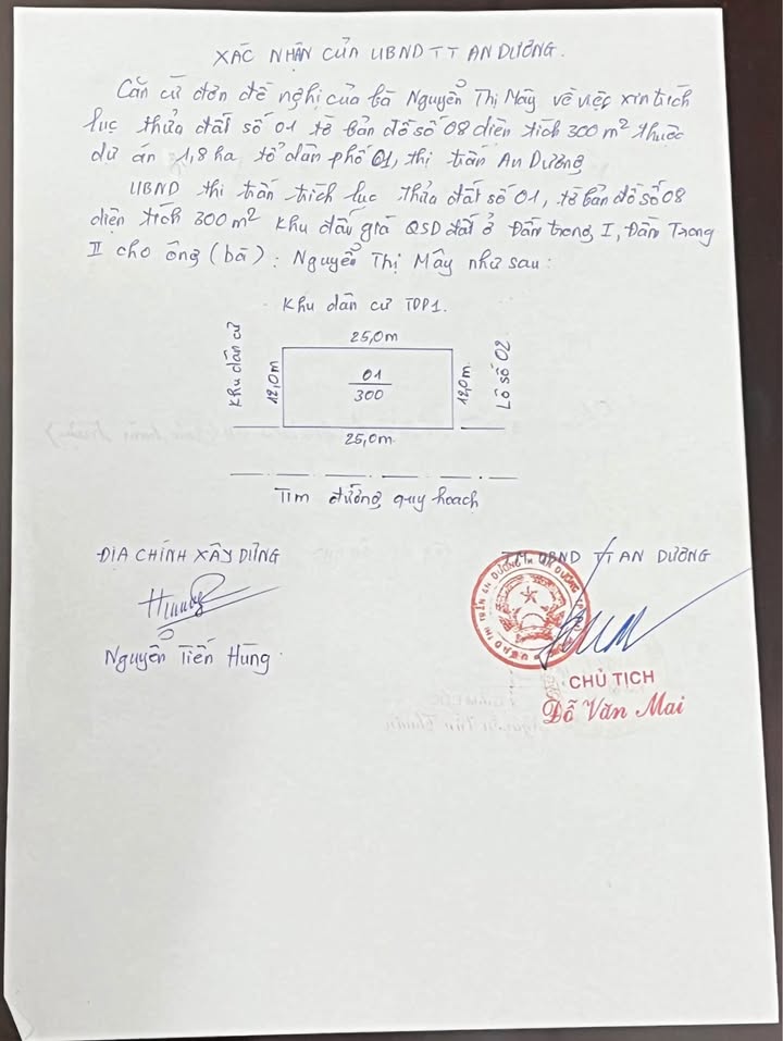 Đất Biệt Thự 300m² Mặt Tiền Rộng 25m - Thị Trấn An Dương, Hải Phòng