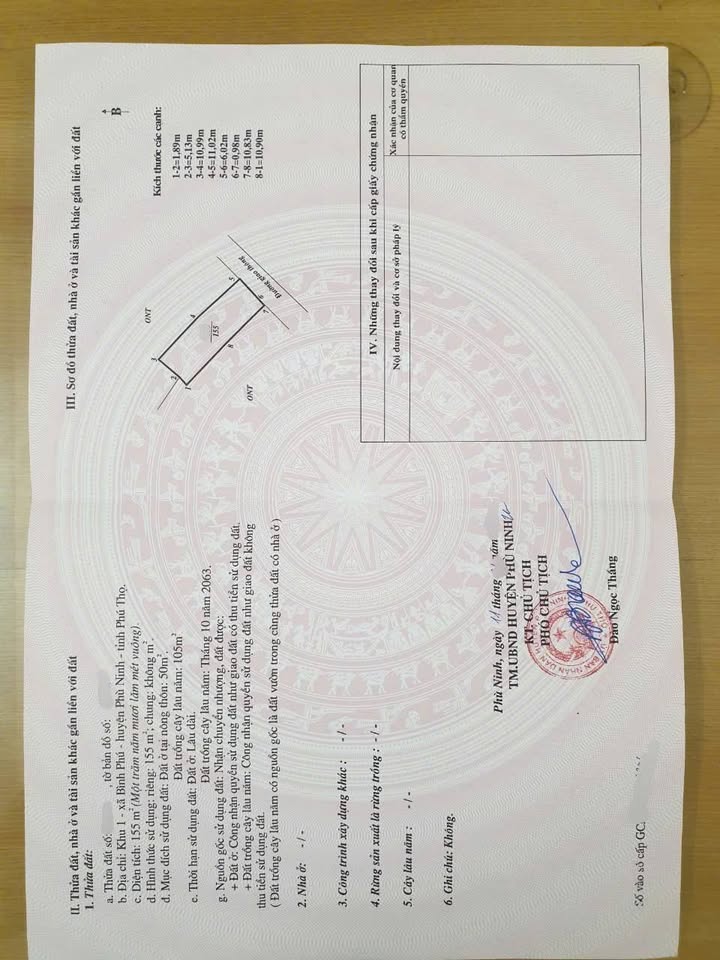 Đất nền 155m² Bình Phú, Phù Ninh - Sổ đỏ sẵn, kinh doanh tốt