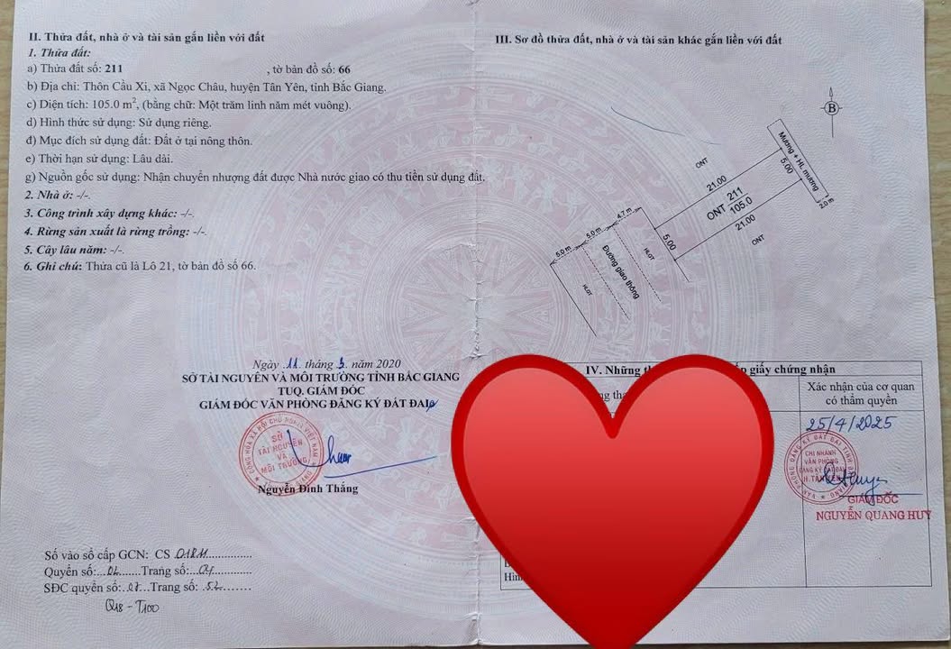 Đất nền Ngọc Châu, Tân Yên 105m² - Tiềm năng tăng giá!