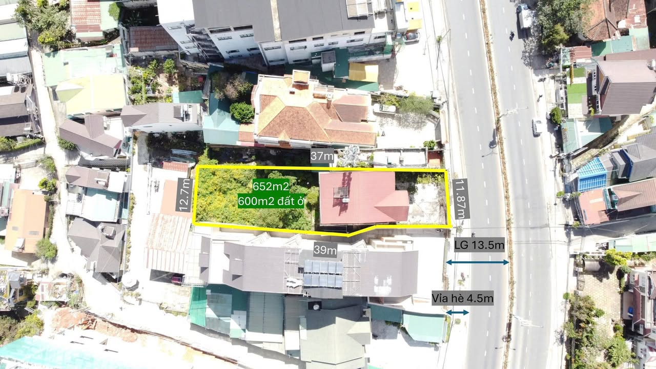 Nhà Mặt Tiền Đường Ba Tháng Tư Đà Lạt 652m² - Tiềm năng KD Khách Sạn, Nhà Hàng