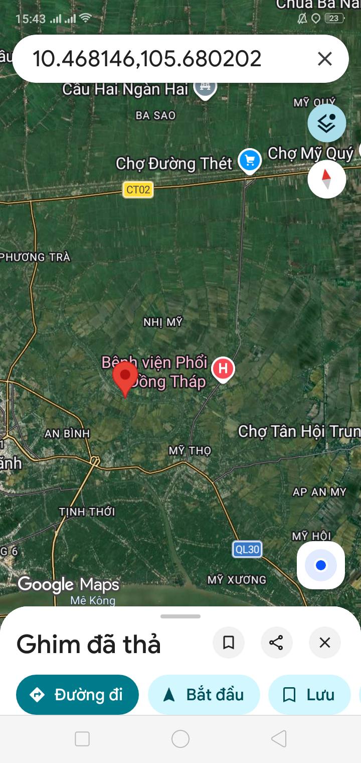 Đất Nền Mặt Tiền Sông Nhị Mỹ, Cao Lãnh - 4.630m² Sổ Hồng Riêng