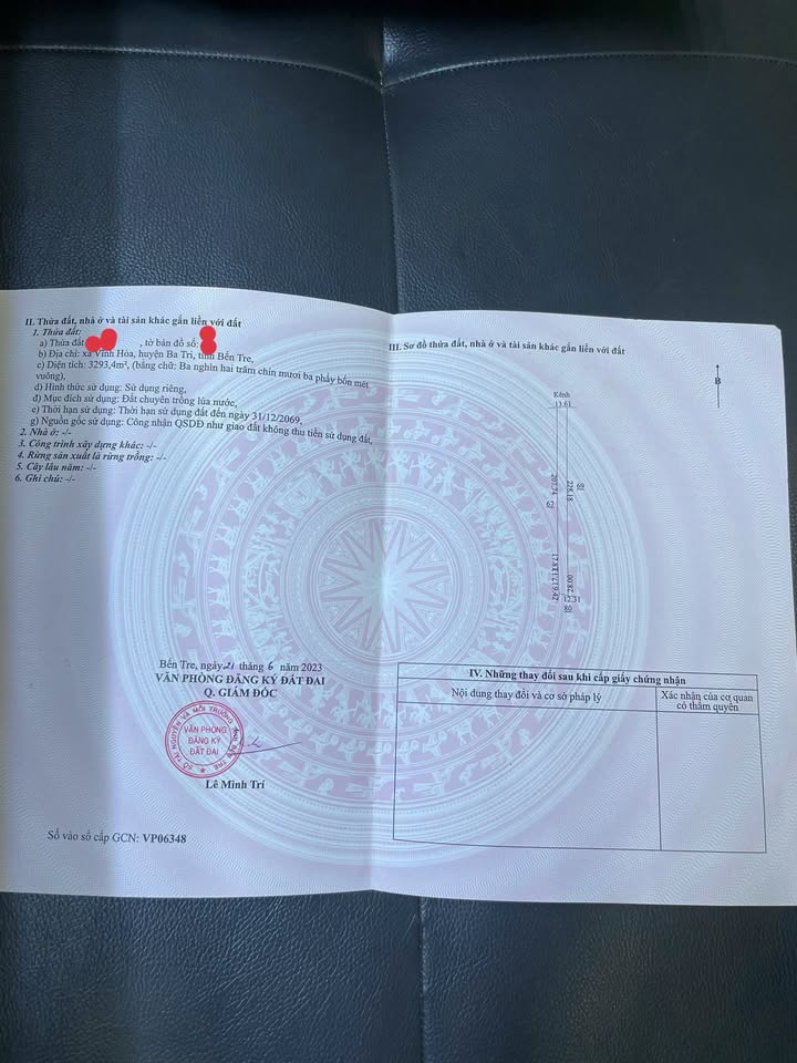 Bán 4000m² Đất Ruộng Vĩnh Hòa, Chợ Lách - Sẵn Sổ, Giá Đầu Tư