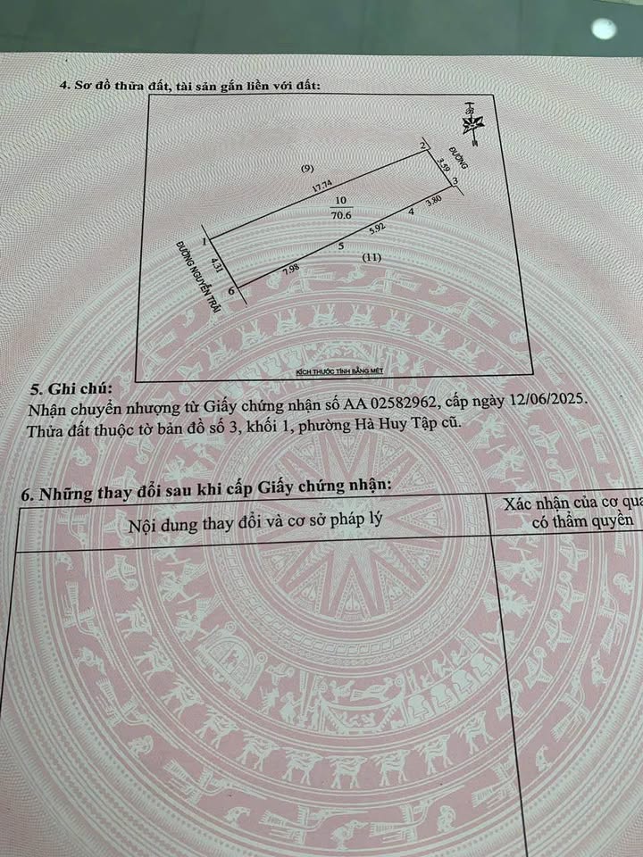 Đất Mặt Tiền Nguyễn Trãi, Vinh 71m² - Lô Góc Kinh Doanh Sầm Uất