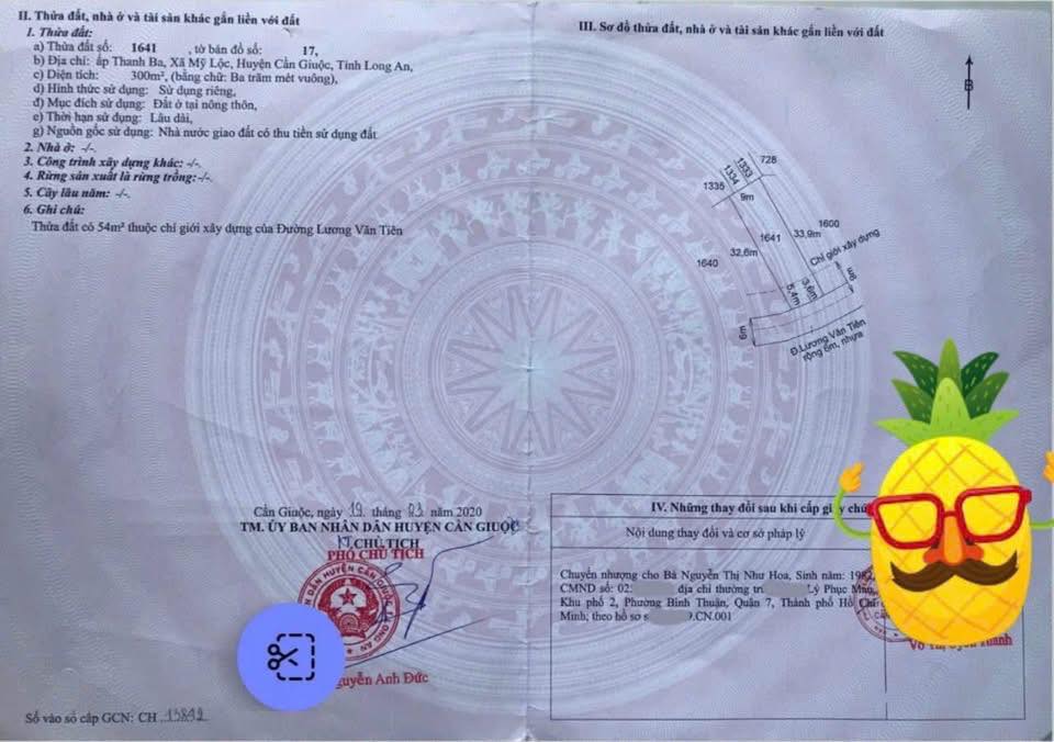 Đất Vườn Nghỉ Dưỡng Cần Giuộc - Sổ Hồng Riêng 300m² - Giá Đầu Tư 13.5tr/m²