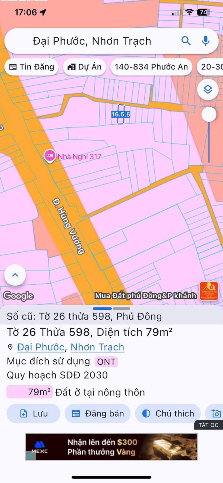 Đất Nền Huyện Dầu Tiếng 79m² giá 1.45 tỷ - Sổ Đỏ Chính Chủ