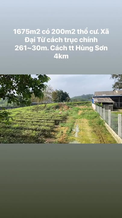 Đất nền Đại Từ, Thái Nguyên 1675m² - Sổ đỏ chính chủ!