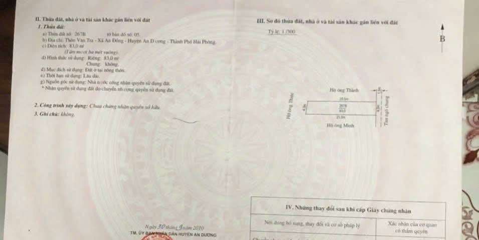 Đất Nền An Dương Hải Phòng 82m² - Vị Trí Vàng Kinh Doanh Hơn 2 Tỷ