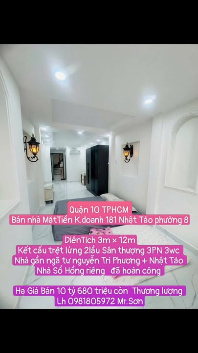 Nhà Mặt Tiền Kinh Doanh 181 Nhật Tảo, Quận 10 - 36m², 10.68 Tỷ