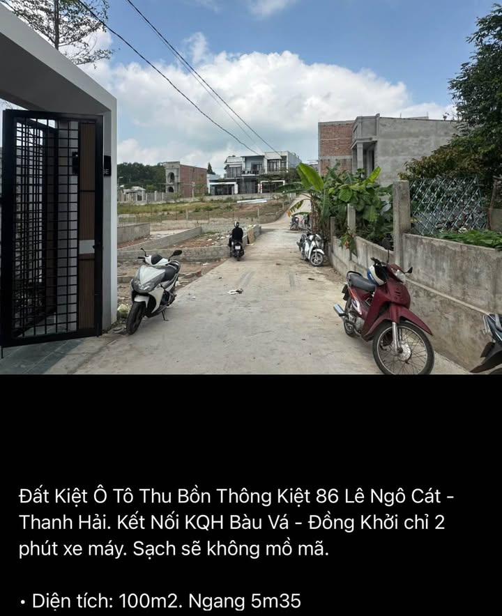 Đất Kiệt Ô Tô 100m² Lê Ngô Cát, Huế - Sổ Đỏ Chính Chủ, Giá 1.6 Tỷ