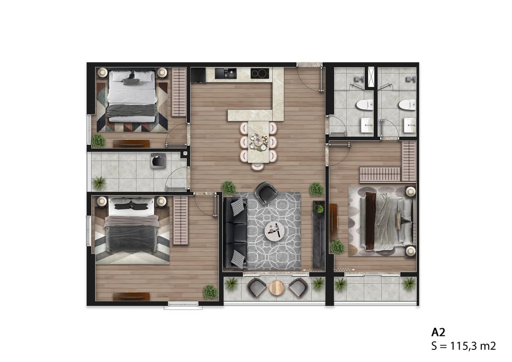 Căn hộ Hausman 115m² - 3PN Căn Góc, View Biệt Thự - Giá 10.5 Tỷ