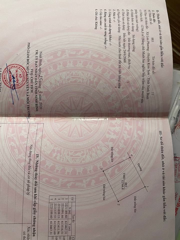 Đất nền Xã Lưu Phương, Kim Sơn 12.766m² - Tiềm năng tăng giá vượt trội!