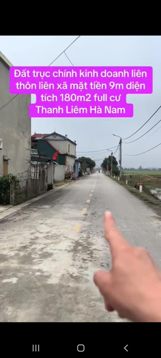 Lô Đất Biệt Thự Thanh Liêm 180m² giá 1.89 tỷ - Đất thổ cư 100%!