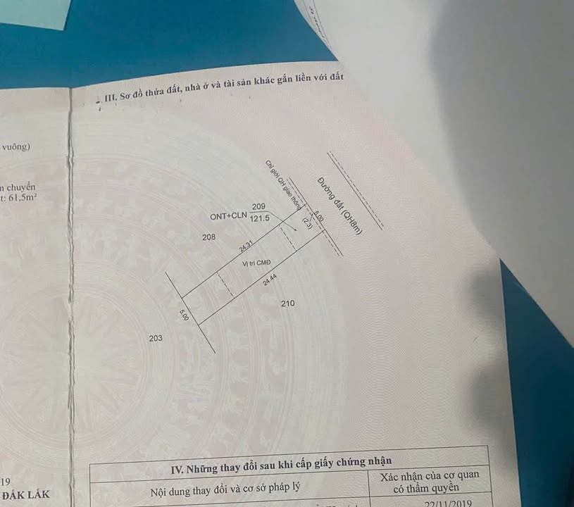 Đất nền Cư ÊBur, Buôn Ma Thuột 125m² - Sổ đỏ 60m² thổ cư, giá 380 triệu