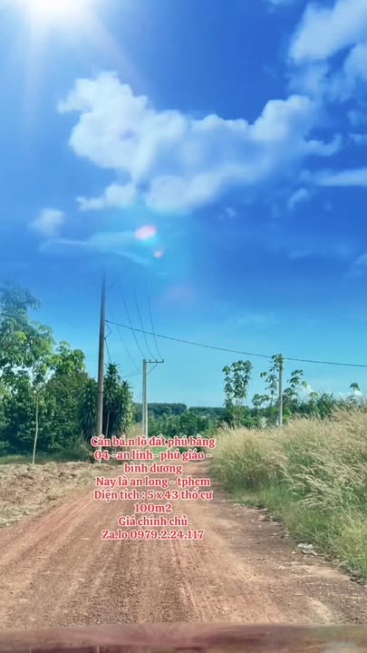 Đất Nền An Linh Phú Giáo 215m² - Sổ Hồng Riêng, Đường Thông, Giá Tốt