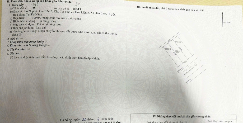 Đất nền Hòa Liên, Đà Nẵng 100m² - Tiềm năng tăng giá!