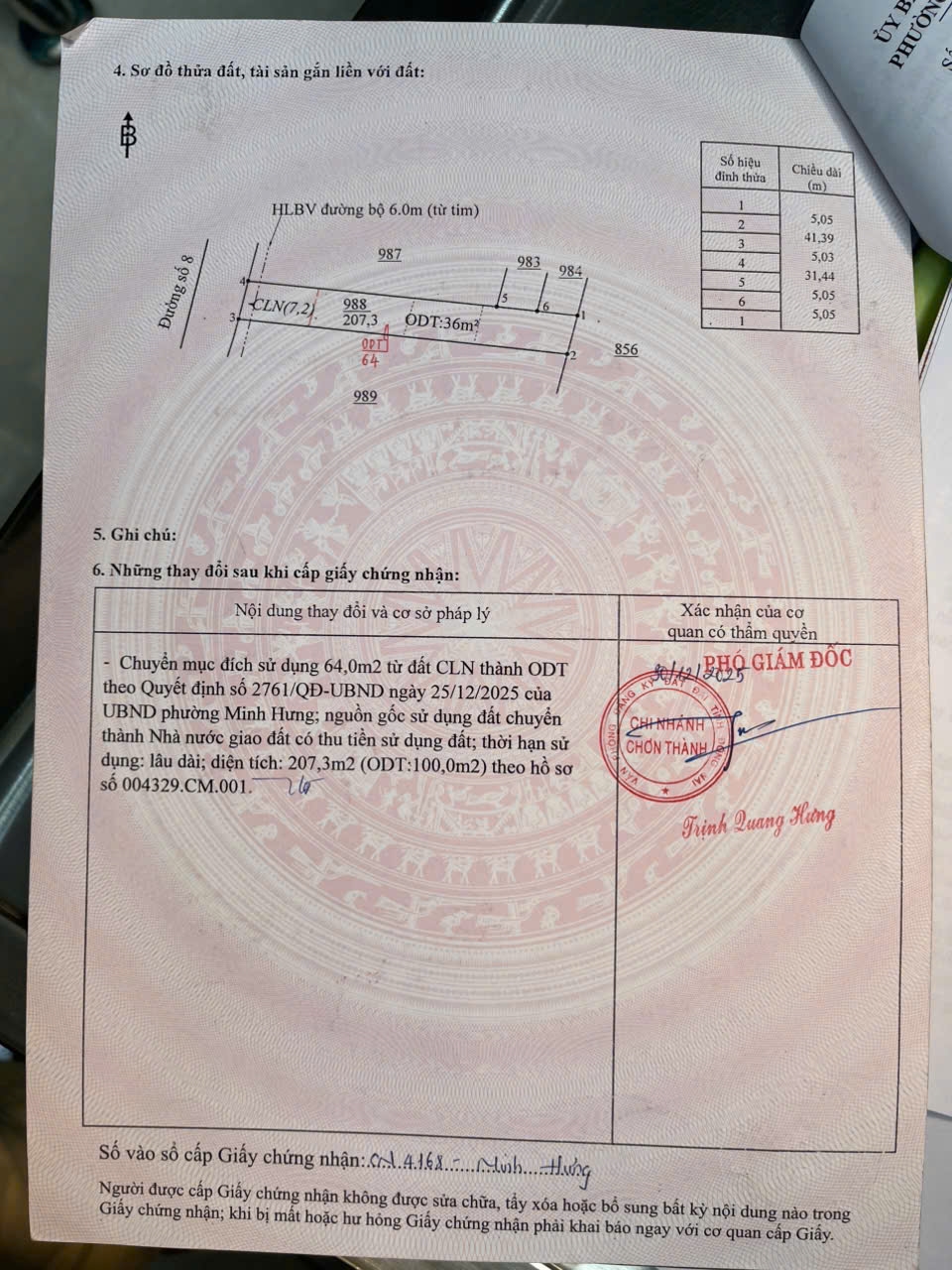 Đất nền Minh Hưng, Chơn Thành 207m² giá 695 triệu - Tiềm năng tăng giá mạnh mẽ!