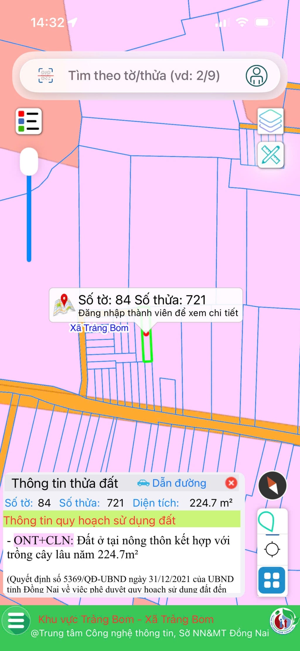 Đất nền Sông Trầu Trảng Bom 224.7m² - Đất thổ cư 100%!