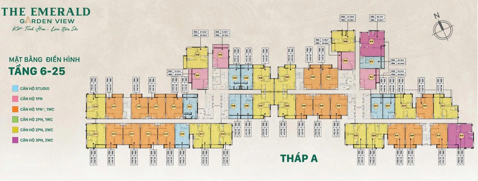 Căn hộ xanh The Emerald Garden View 65m² - Giá tốt Thuận An