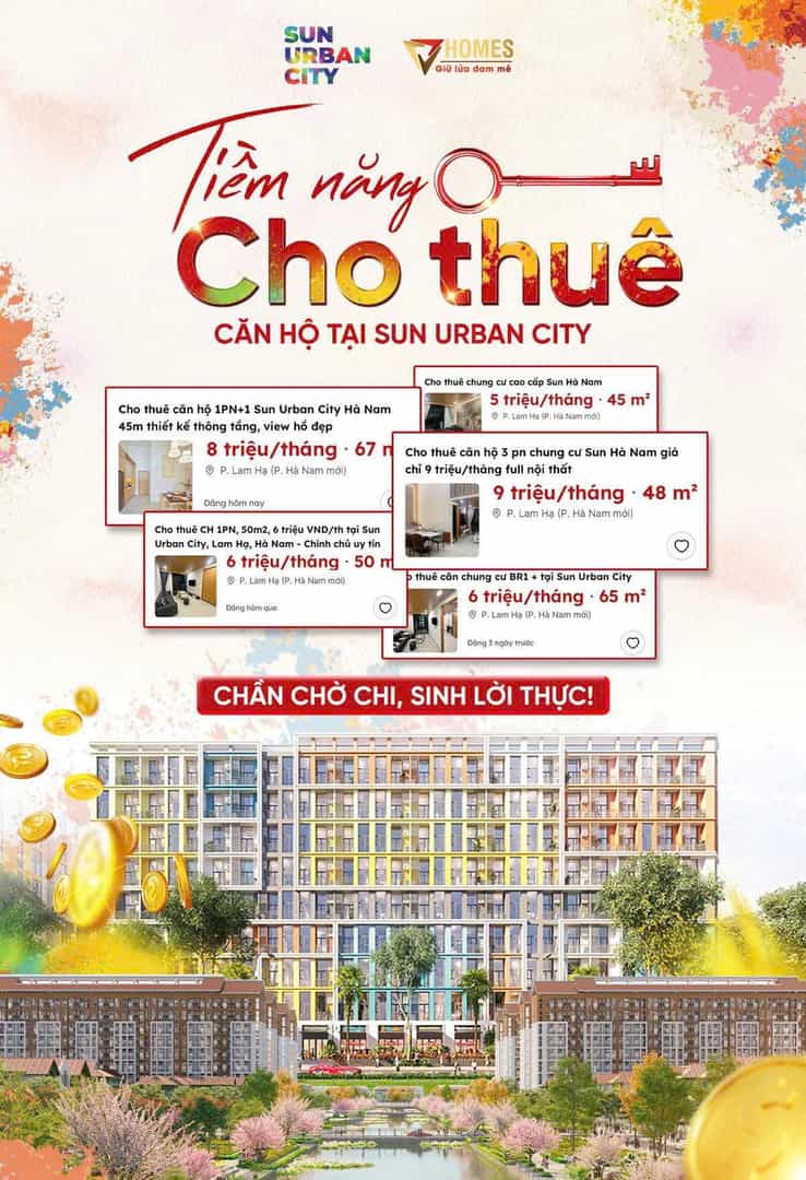 Cho thuê Căn hộ Park Residence (Sun Urban City) 30m² - Sống Xanh, Dòng Tiền Ổn Định
