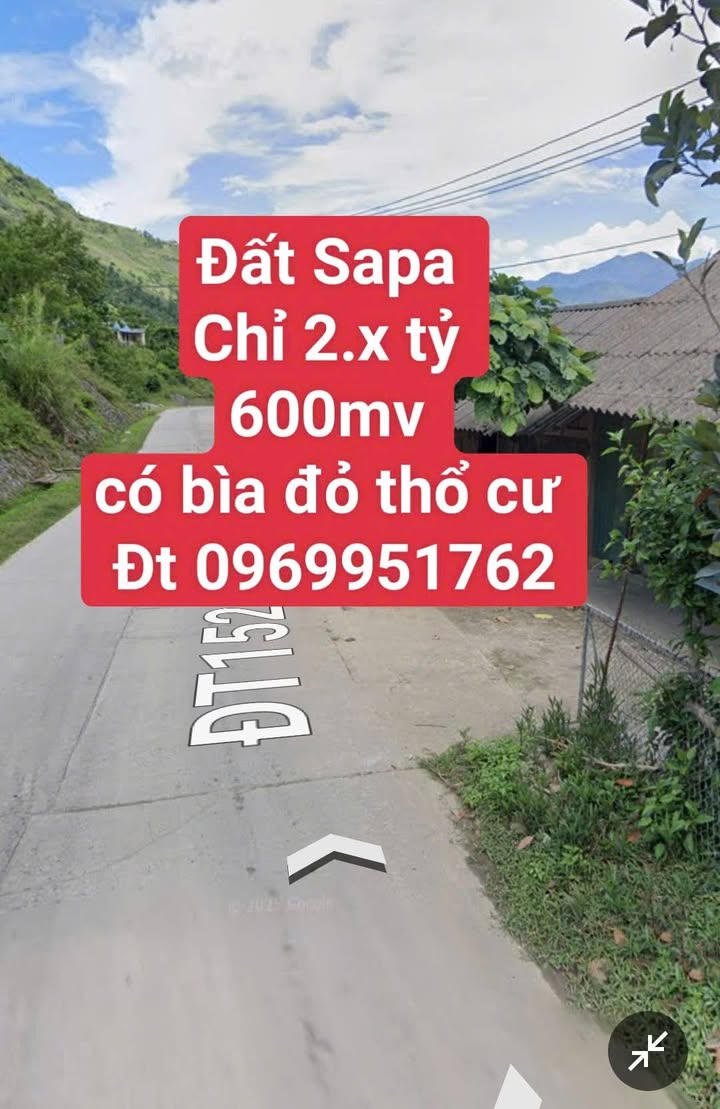Đất nền Bản Hồ, Sa Pa gần 600m² chỉ 2.x tỷ - Sổ đỏ chính chủ!