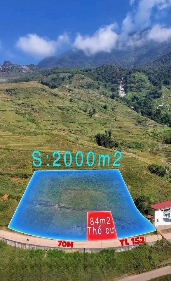 Đất nền Sa Pa 2000m² Tỉnh lộ 152 - View thung lũng Mường Hoa, Sổ đỏ chính chủ