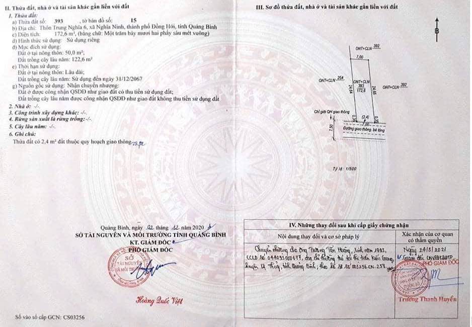 Đất nền Nghĩa Ninh, Đồng Hới 172.6m² - Tiềm năng tăng giá vượt trội!