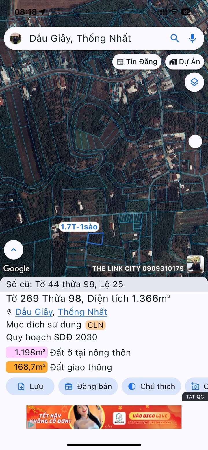 Đất Vườn Xã Lộ 25, Thống Nhất 468m² - Giá Đầu Tư Tốt!