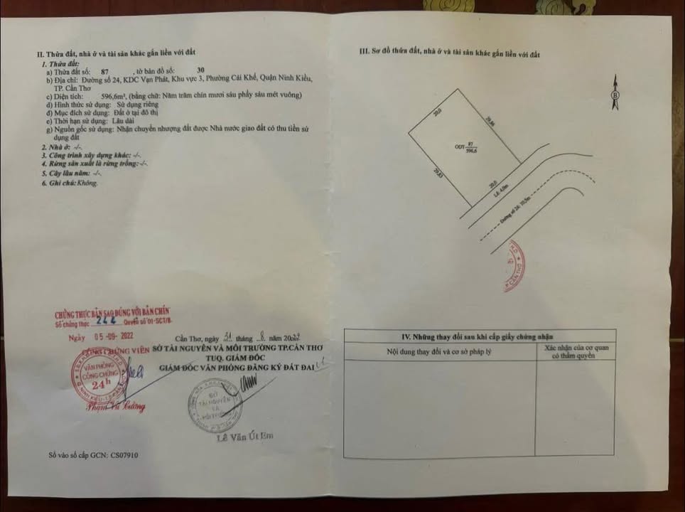 Nền Biệt Thự Trần Văn Giàu Cần Thơ 596.6m² - Dòng tiền ổn định!