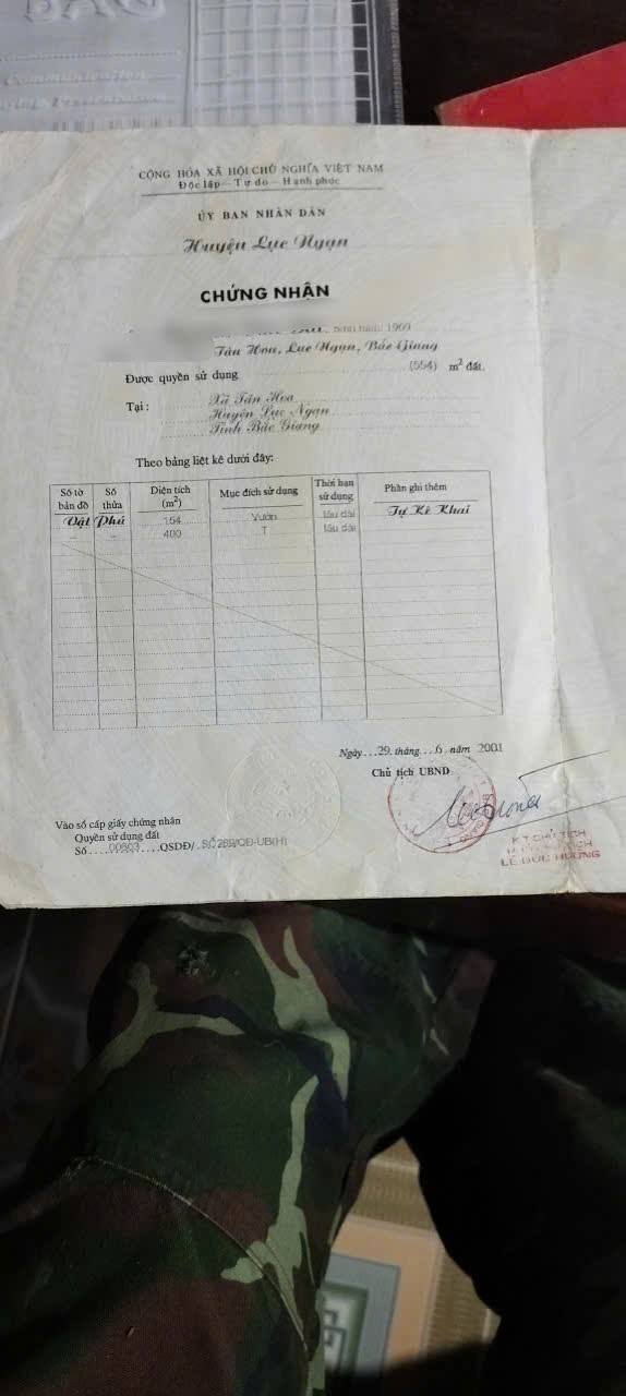 Đất nền Tân Hoa 500m² - Sổ đỏ chính chủ, 400m² thổ cư!