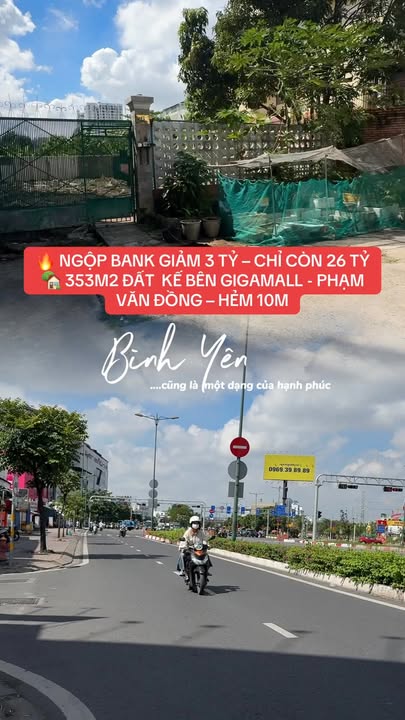 Đất 353m² Gigamall, TP Thủ Đức - Giảm Sốc 3 Tỷ, Giá Mới 26 Tỷ