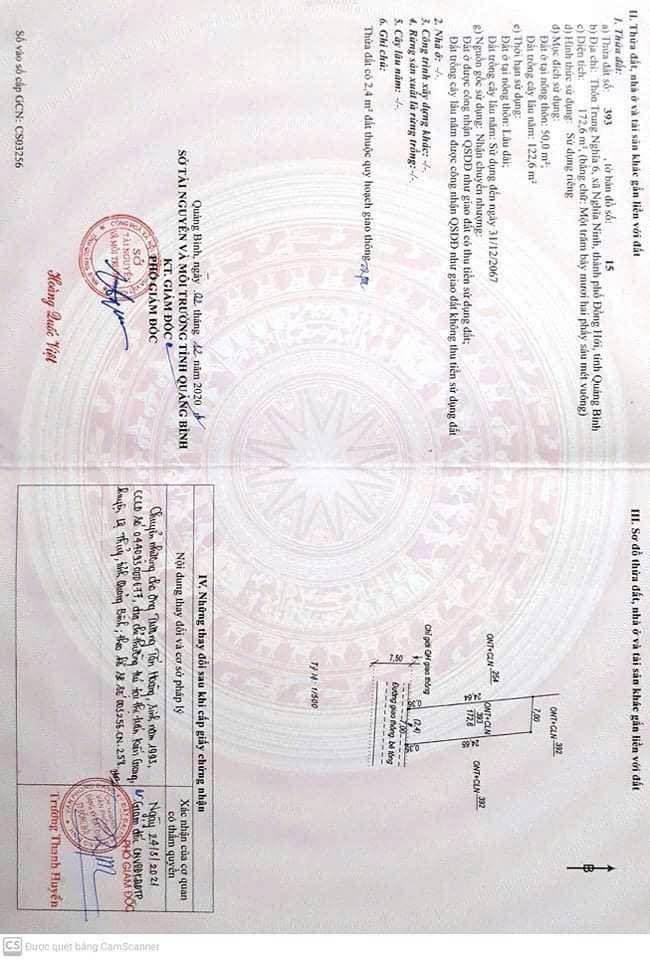 Bán đất Nghĩa Ninh, Đồng Hới 172m² - Gần Dự án Đồng Choi, Giá tốt