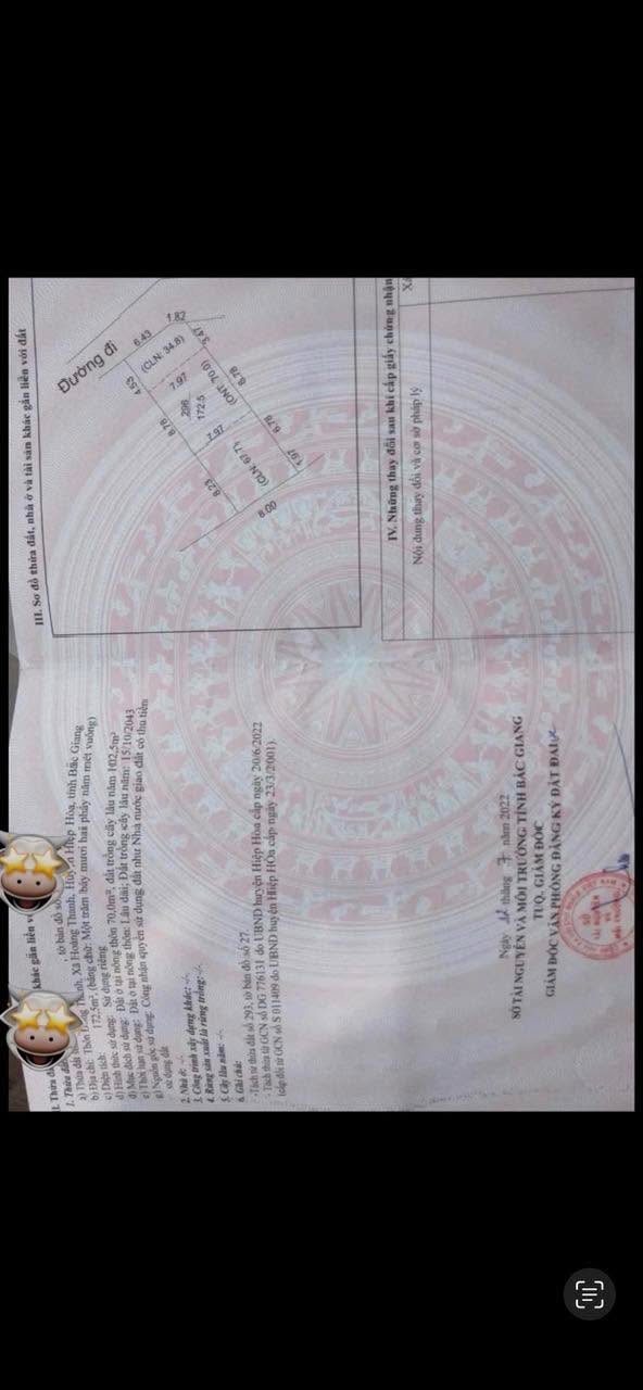 Đất nền Hiệp Hoà 172m² sau chợ Hoàng Thanh - Tiềm năng tăng giá!