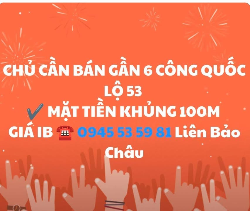 Đất nền Quốc lộ 53 Trà Cú 5,6 công - Sổ đỏ chính chủ