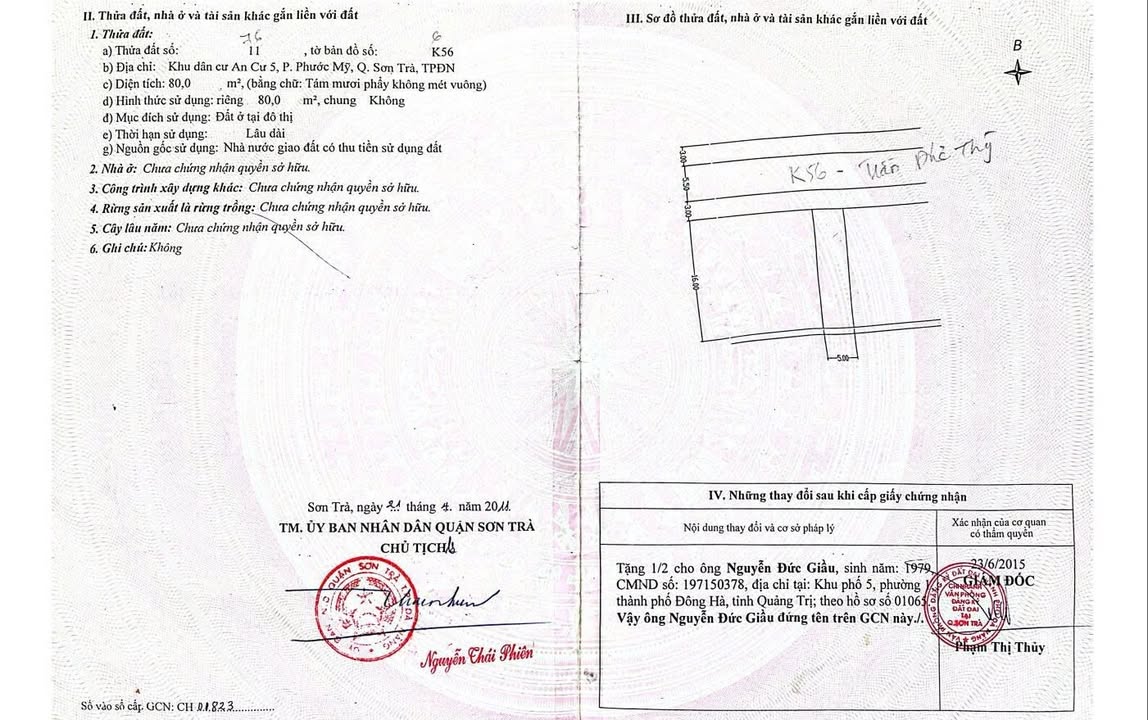 Đất nền Sơn Trà 80m² Trần Đức Thông - Xây dựng tự do, sinh lời cao!