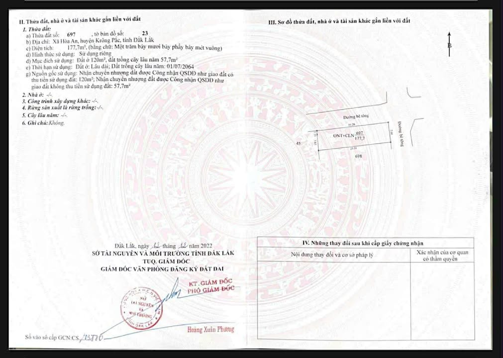 Đất nền Krông Pắc 182m² - Sổ đỏ chính chủ, 2 mặt tiền!