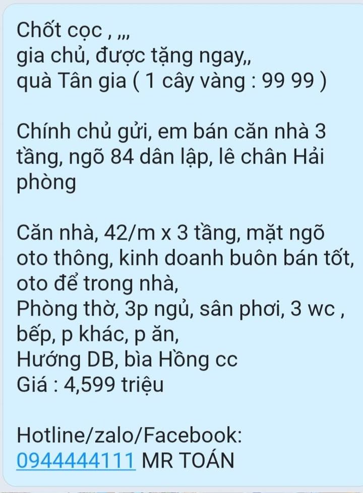 Nhà phố Ngõ 84 Dân Lập, Lê Chân 42m² - Mặt tiền kinh doanh