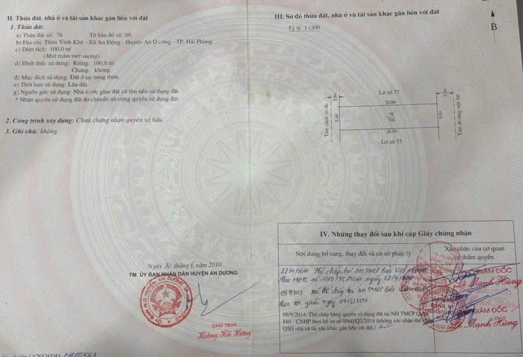 Đất An Đồng 100m² Hải Phòng – Đường to ô tô, pháp lý chuẩn!